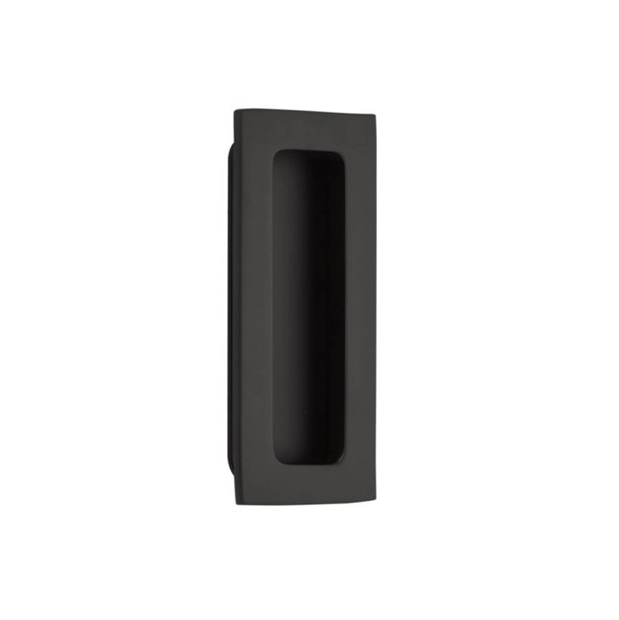 Emtek - Brass Modern Rectangular Flush Pull 4'', US19 - Flat Black