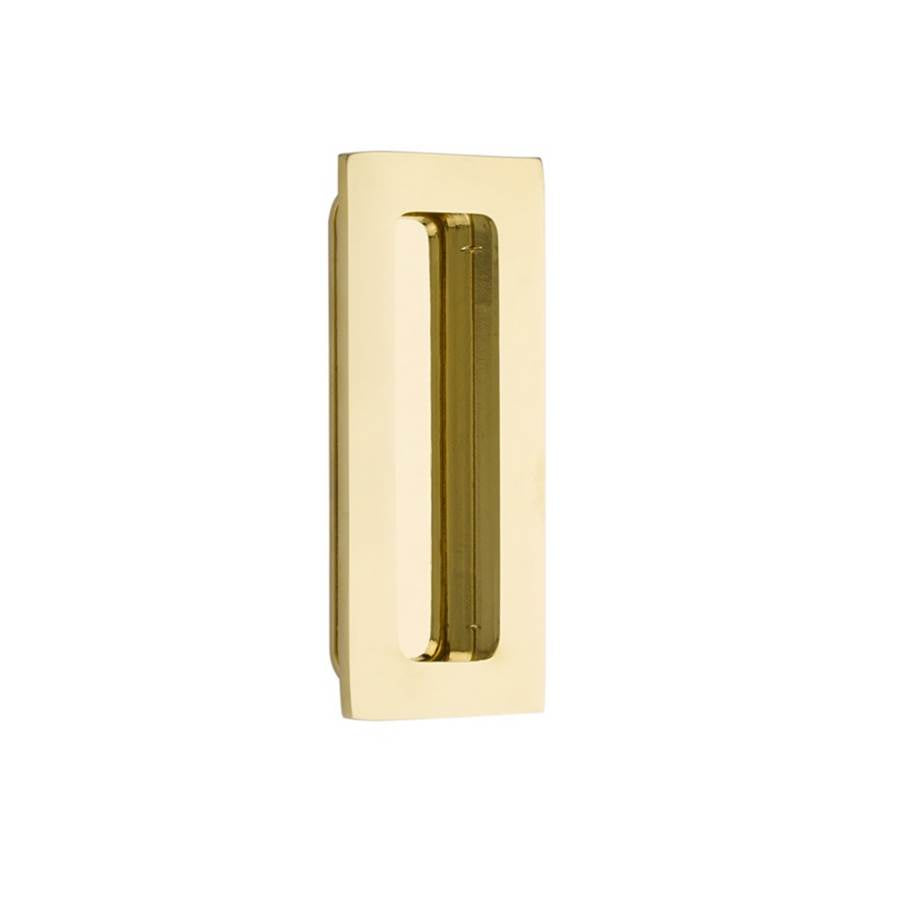 Emtek - Brass Modern Rectangular Flush Pull 4'', US3NL - Unlacquered Brass