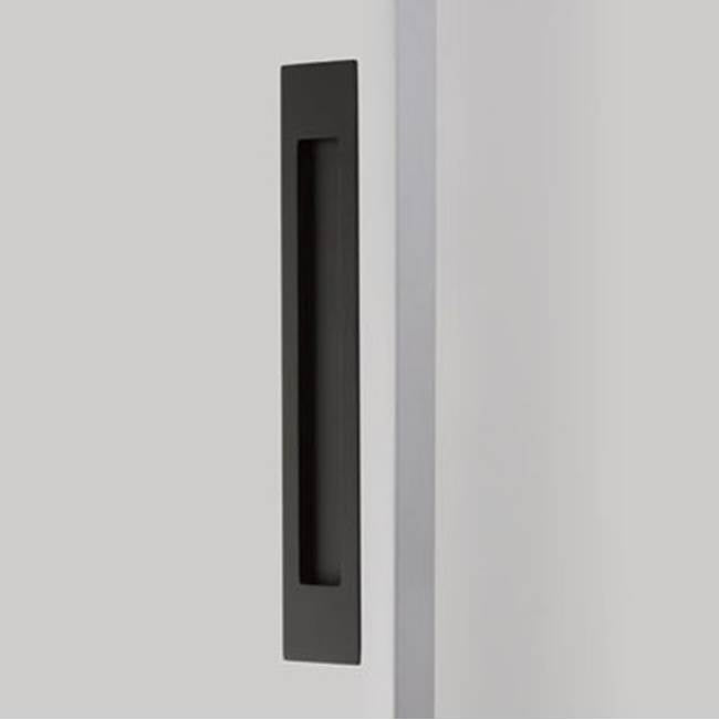 Emtek - Brass Modern Rectangular Flush Pull 14'', US19 - Flat Black
