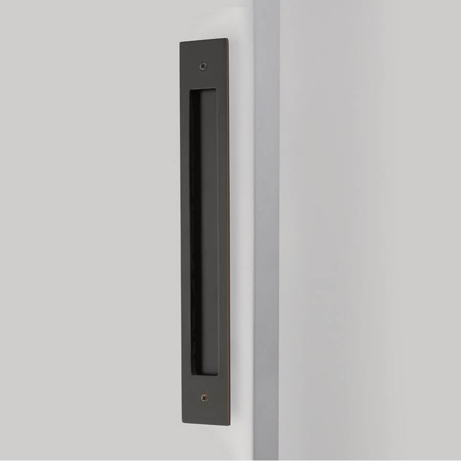 Emtek - Modern Rectangular Flush Pull for Door Pull, 8'' C-C, US10B - Oil Rubbed Bronze