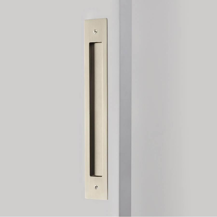 Emtek - Modern Rectangular Flush Pull for Door Pull, 8'' C-C, US15 - Satin Nickel