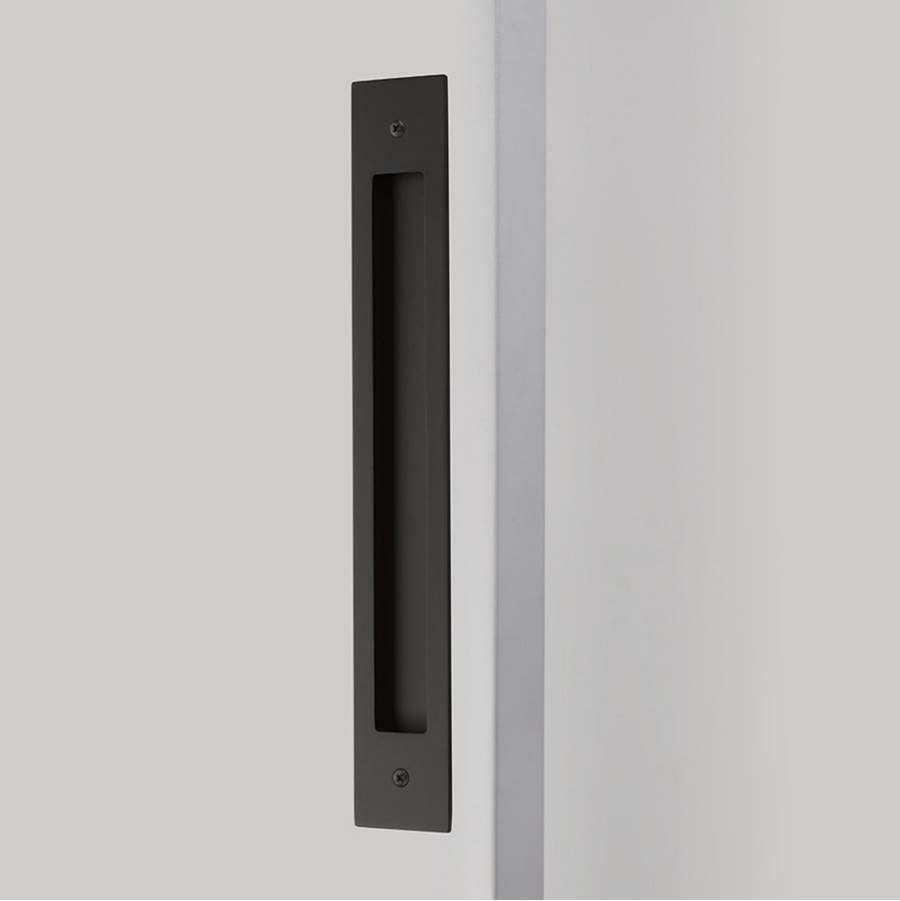Emtek - Modern Rectangular Flush Pull for Door Pull, 12'' C-C, US19 - Flat Black