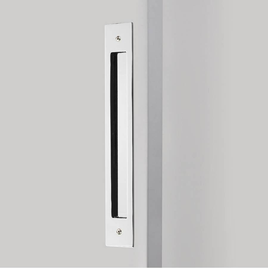 Emtek - Modern Rectangular Flush Pull for Door Pull, 8'' C-C, US26 - Polished Chrome