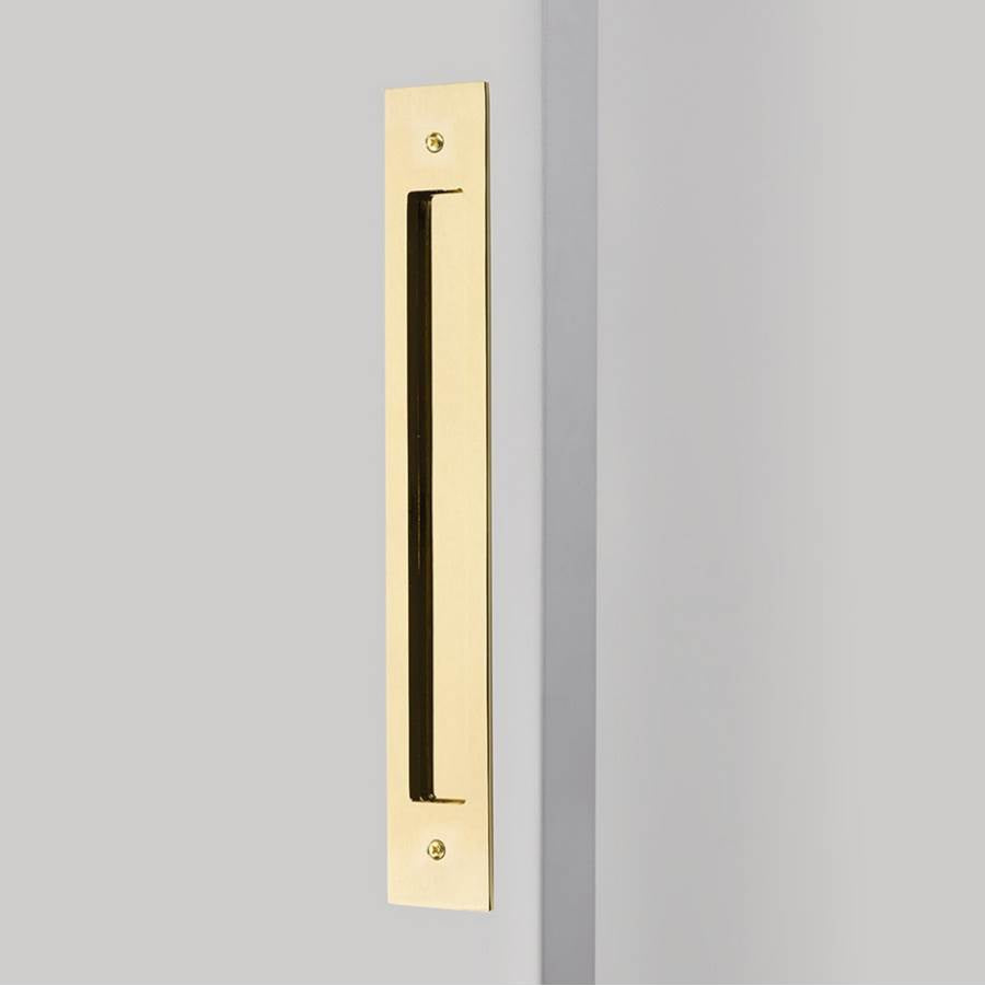 Emtek - Modern Rectangular Flush Pull for Door Pull, 8'' C-C, US3NL - Unlacquered Brass
