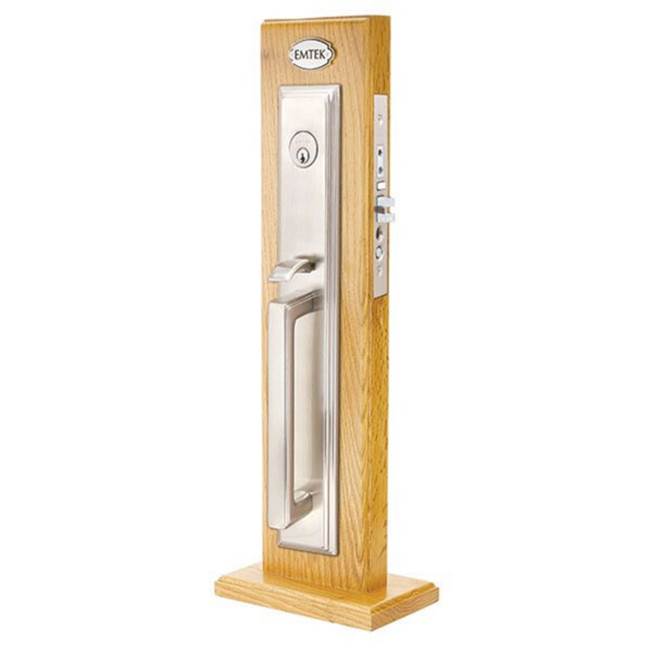 Emtek - Entryset, F20, Melrose Mortise, 2-1/2'' Backset, Lancaster Knob, RH, US3NL - Unlacquered Brass