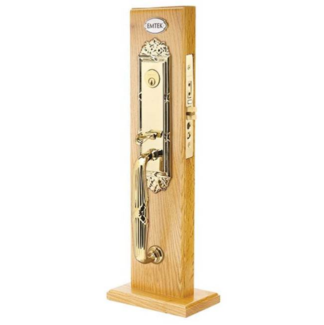 Emtek - Entryset, F20, Regency Mortise, 2-1/2'' Backset, Myles Lever, LH, US3NL - Unlacquered Brass