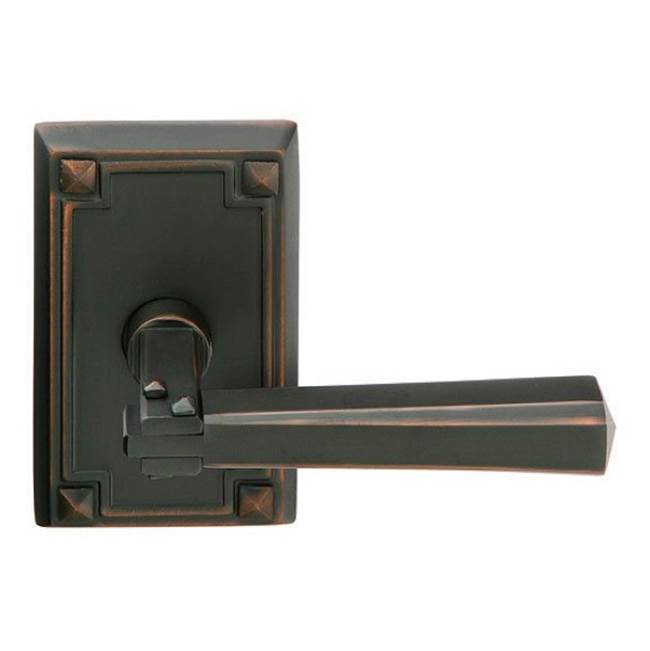 Concealed, Passage, Arts and Crafts Rectangular Rosette, Arts and Crafts Lever, US10B