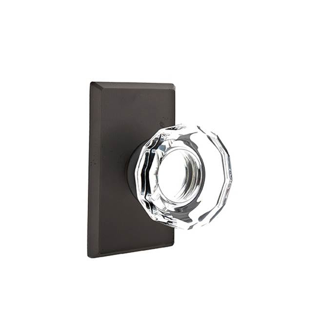 Concealed, Passage, No.3 Rosette, Lowell Crystal Knob, FB