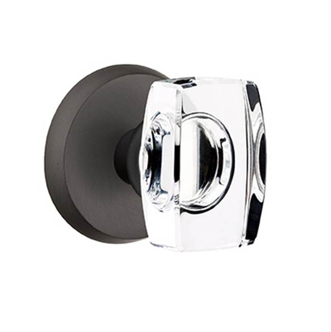 Concealed, Privacy, No.2 Rosette, Windsor Crystal Knob, FB