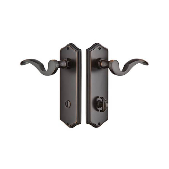 Emtek - Privacy, Sideplate Locksets Colonial Non-Keyed Thumbturn 3-3/8'' C-C, Coventry Lever, US3 - Polished Brass