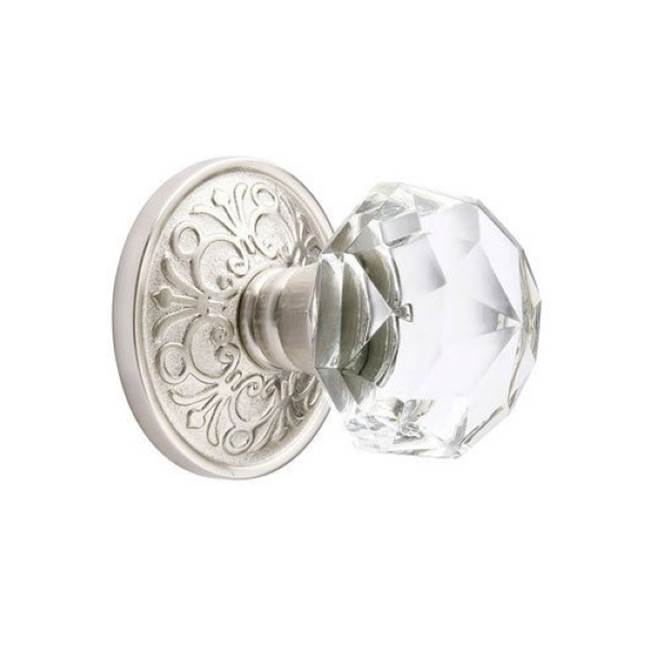Concealed, Privacy, Lancaster Rosette, Diamond Crystal Knob, US10B