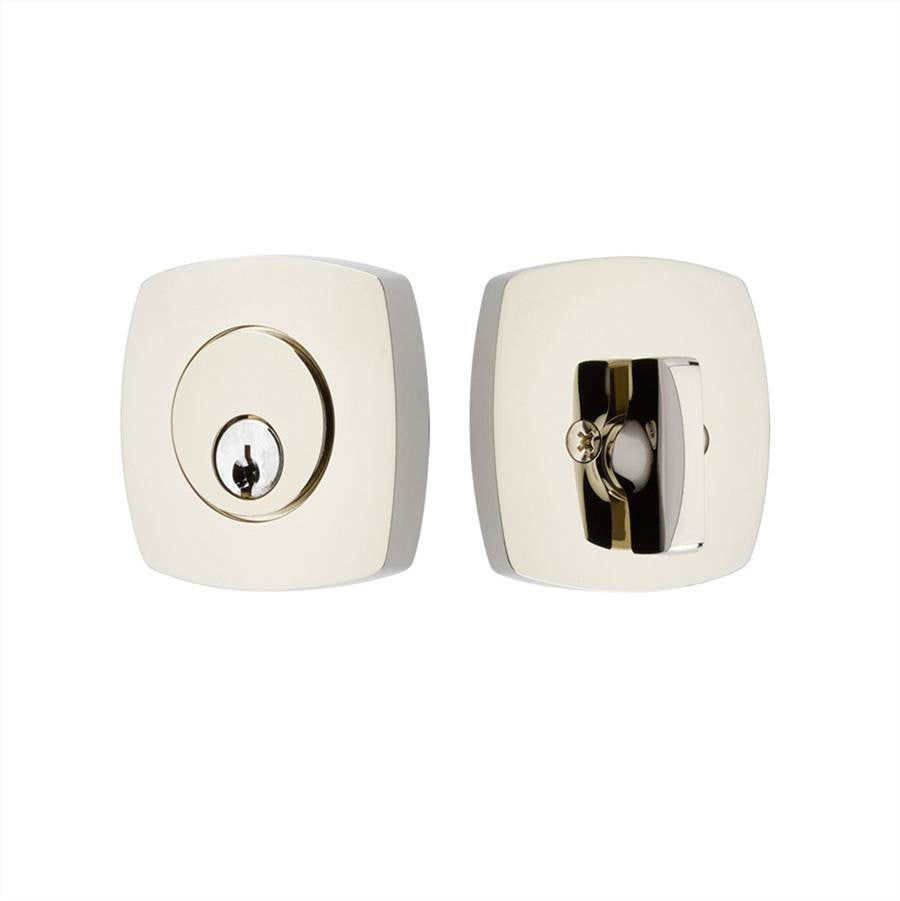 Emtek - Weiser Keyway, Urban Modern Deadbolt, Single Cylinder, US14 - Polished Nickel