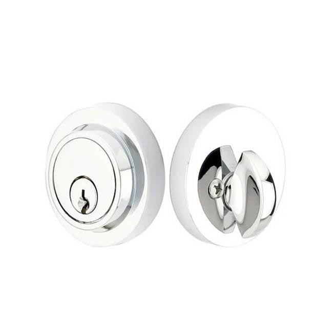 Emtek - Weiser Keyway, Modern Rnd Deadbolt, Sgl, US4 - Satin Brass