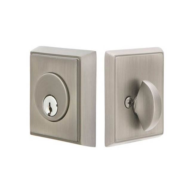 Emtek - Brass Rect Deadbolt, Dbl, US4 - Satin Brass