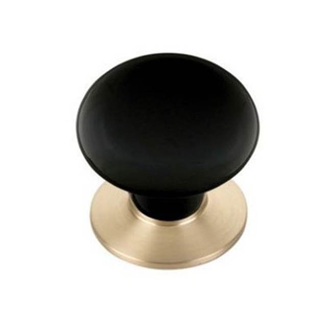 Emtek - Porcelain Wardrobe Knob, Ebony, 1-3/4'', US7 - French Antique
