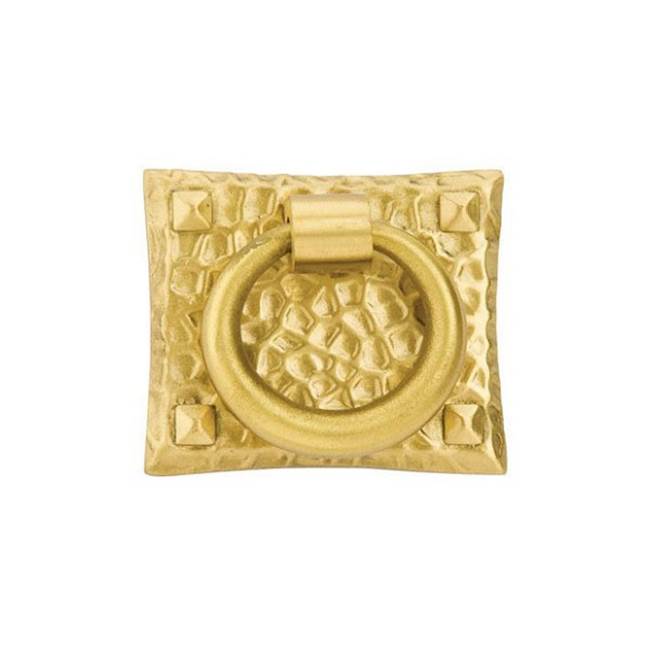 Emtek - Small Hammered Ring Pull, US3NL - Unlacquered Brass