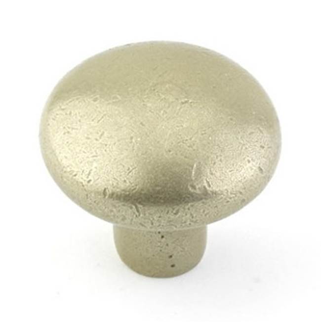 Emtek - Sandcast Bronze Round Knob, 1'', TWB - Tumbled White Bronze
