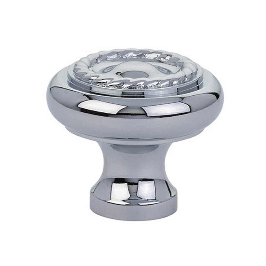 Emtek - Cabinet Knob, Brass Rope, 1-1/4'', US26 - Polished Chrome
