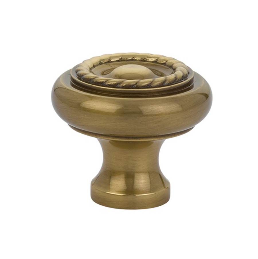 Emtek - Cabinet Knob, Brass Rope, 1'', US7 - French Antique