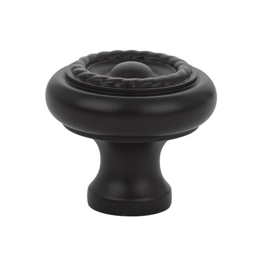 Emtek - Cabinet Knob, Brass Rope, 1-1/4'', US10B - Oil Rubbed Bronze