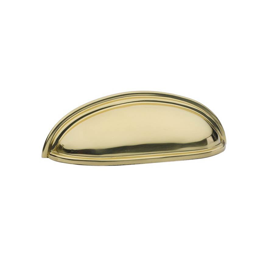 Emtek - Cup Pull, 4'' C-C, US3NL - Unlacquered Brass