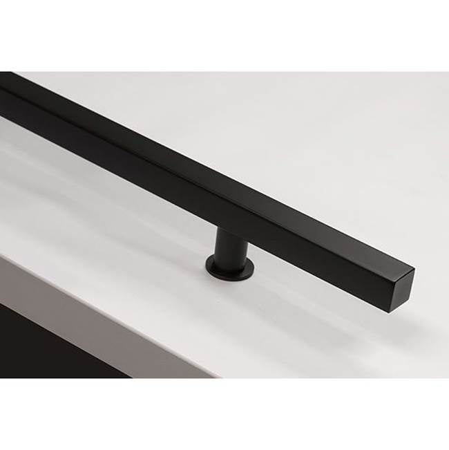 Emtek - Concealed Surface Mount, Square 72 inch Door Pull, US19 - Flat Black