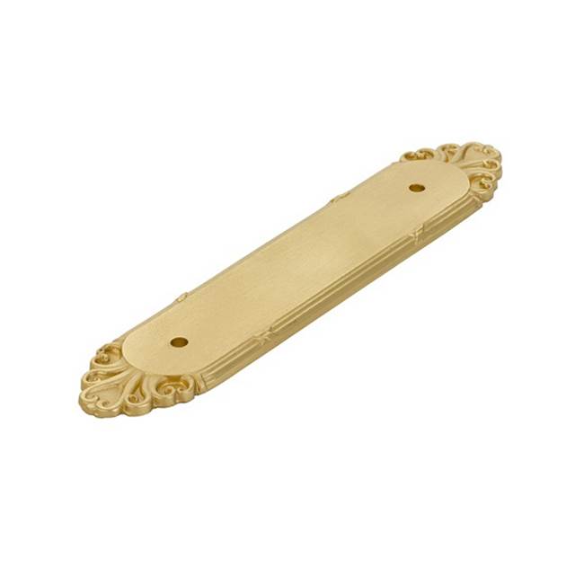 Emtek - Ribbon and Reed Base Plate, for Pull, US3NL - Unlacquered Brass