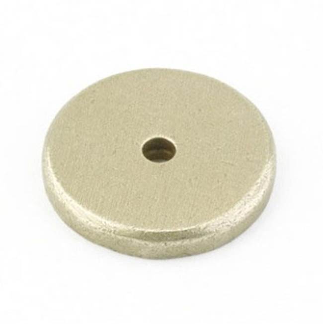 Emtek - Brz Cab Round Back Plate, 1-1/4'', TWB - Tumbled White Bronze