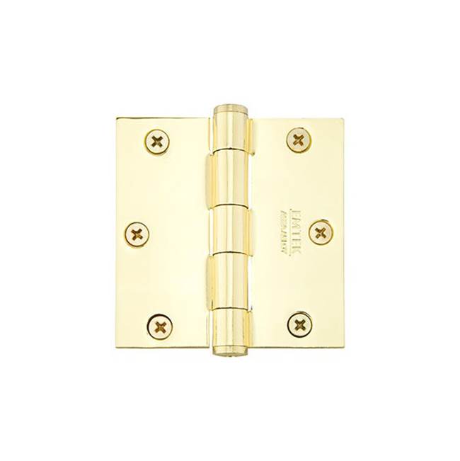 Emtek - 9100 Hnge, Stl, SD, SqCr, 3.5, US4 - Satin Brass