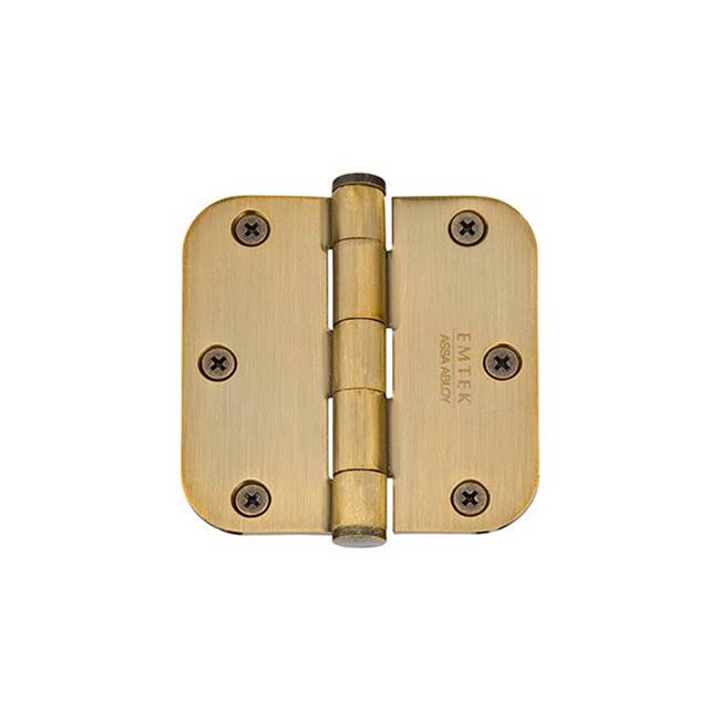 Emtek - 9600 Hnge, SldBrs, HD, 5/8''RdCr, 3.5x3.5'', US3NL - Unlacquered Brass