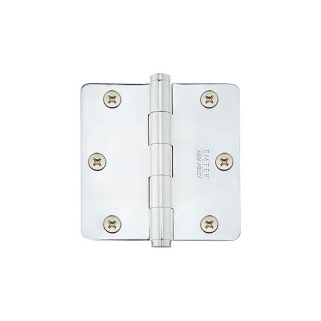 Emtek - 9600 Hnge, SldBrs, HD, 1/4''RdCr, 3.5x3.5'', US3NL - Unlacquered Brass