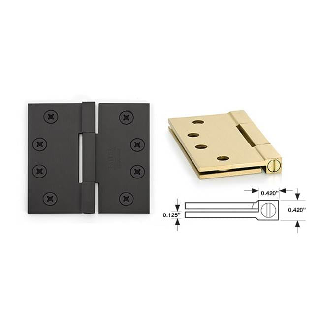 Emtek - Square Barrel Hnge, SldBrs, SqCr, 4.5x4.5'', 0.125'' Thickness, PVD - PVD