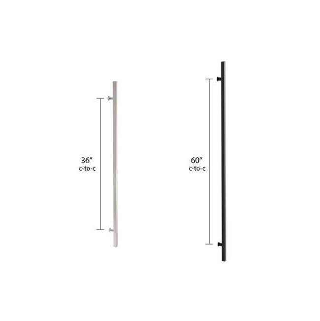 Concealed Surface Mount, Square 72 inch Door Pull, PSS