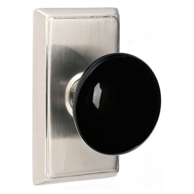 Concealed, Privacy, No.8 Rosette, Ebony Knob, US10B