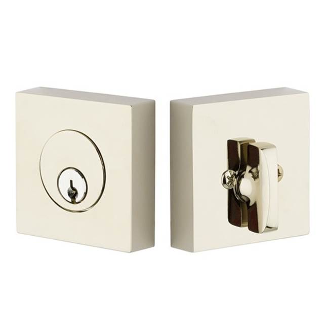 Emtek - Weiser Keyway, Square Deadbolt, Sgl, US14 - Polished Nickel