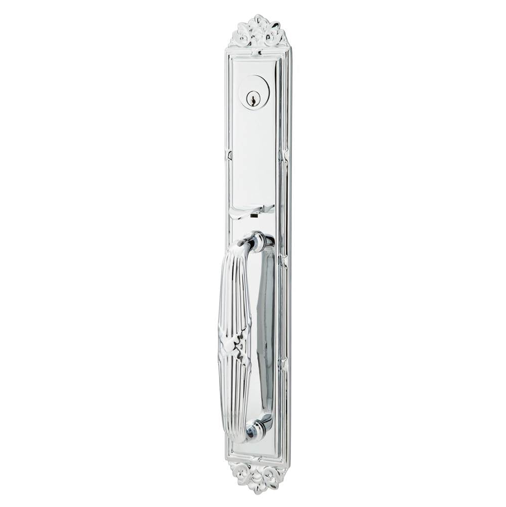 Emtek - Sgl Cyl, Imperial Tub Ent, Argos Lever, LH, US26 - Polished Chrome