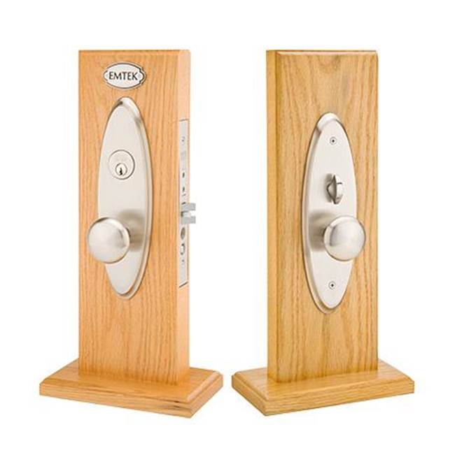Emtek - LL Dummy, Memphis Mortise, Ribbon and Reed Knob, US3NL - Unlacquered Brass