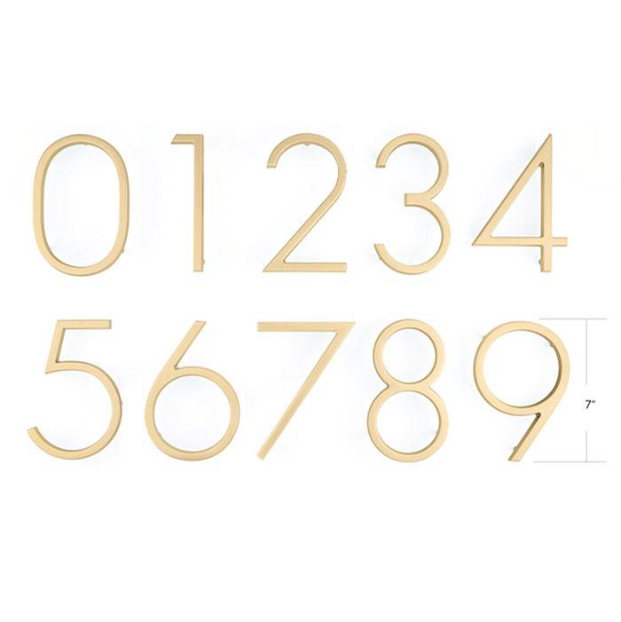 Emtek - Modern House Number 7, US4 - Satin Brass
