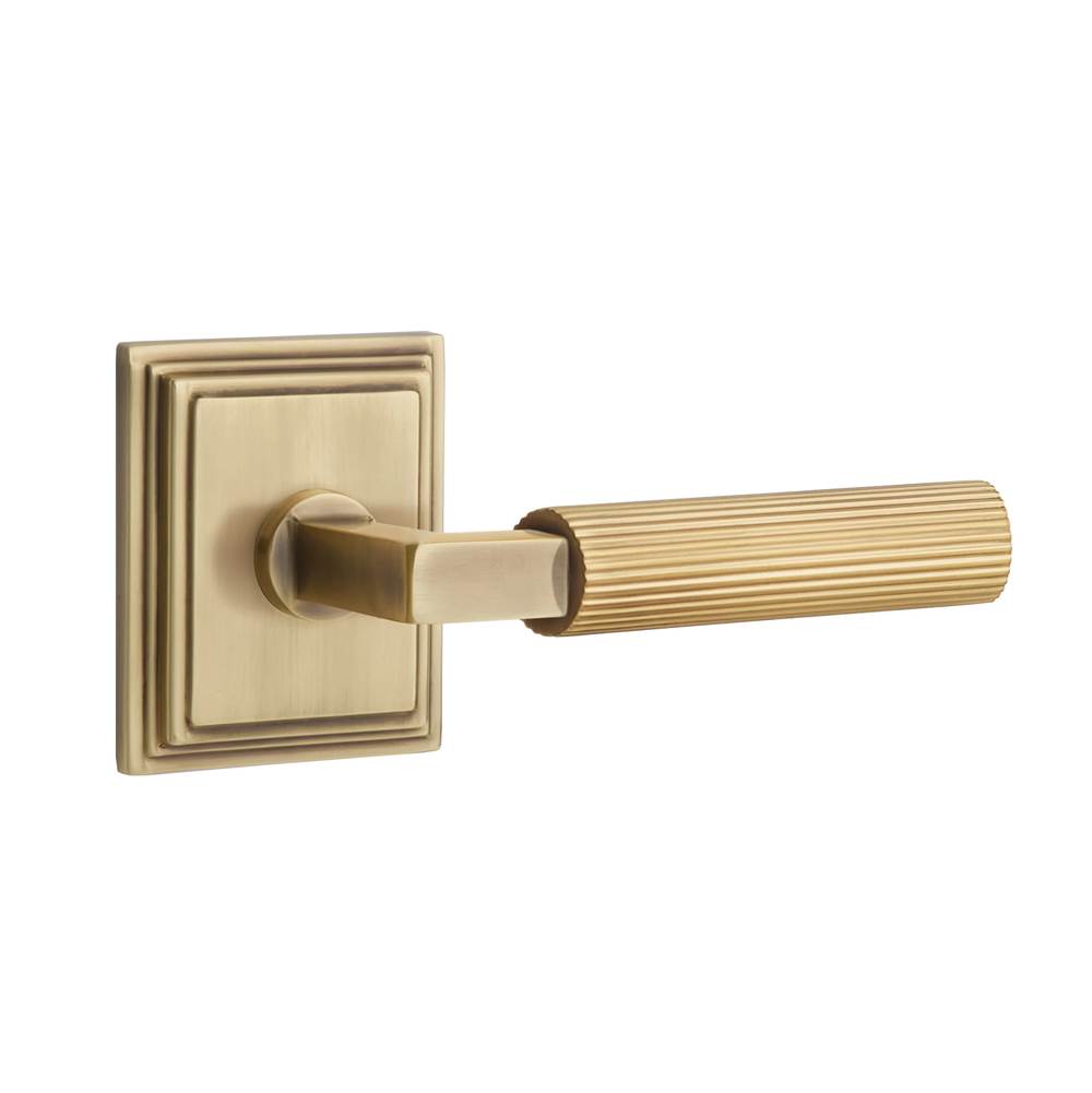 Emtek - Concealed Fastener, Select Privacy, Wilshire Rosette US7, L-Square Stem US7, Straight Knurled Handle US7 - French Antique