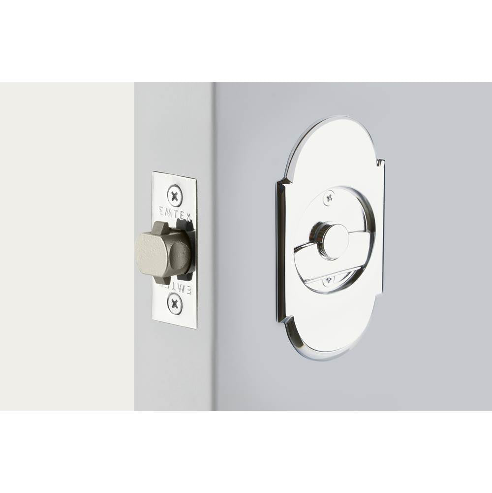 Emtek - No.8 Tubular Pocket Door Privacy, US26 - Polished Chrome