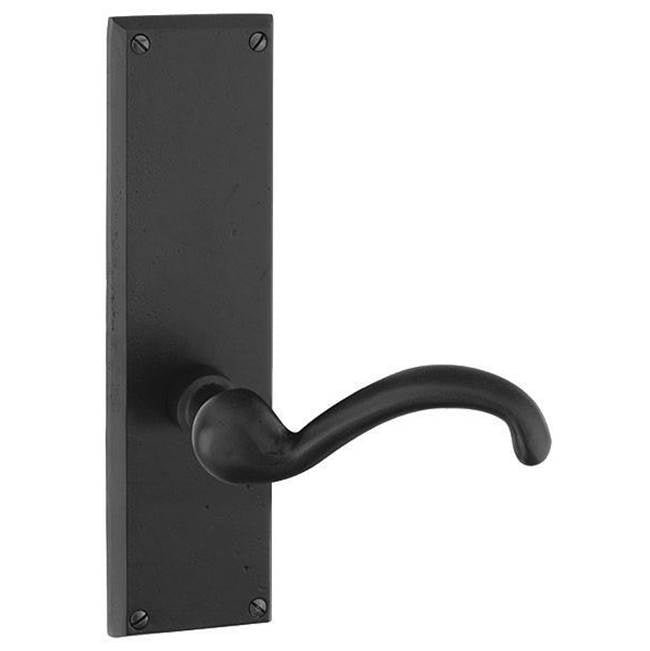 Emtek - Privacy, Sideplate Locksets Rectangular Non-Keyed 8-7/8'', Durango Lever, TWB - Tumbled White Bronze