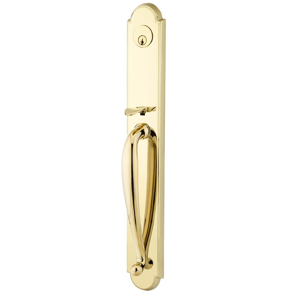 Emtek - Sgl Cyl, Wilmington Tub Ent, Bristol Knob, US3 - Polished Brass