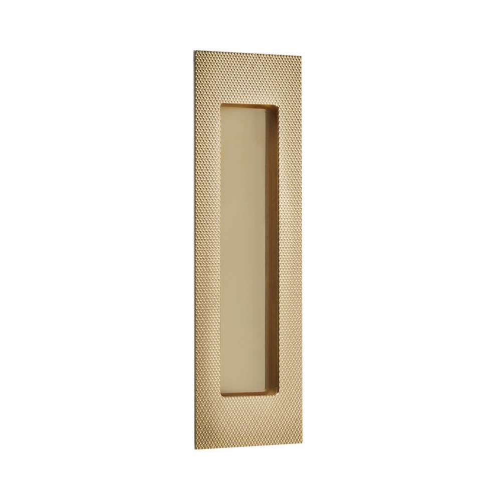 Emtek - Modern Rectangular, 7'' Knurled Flush Pulls with plain pocket, US7 - French Antique