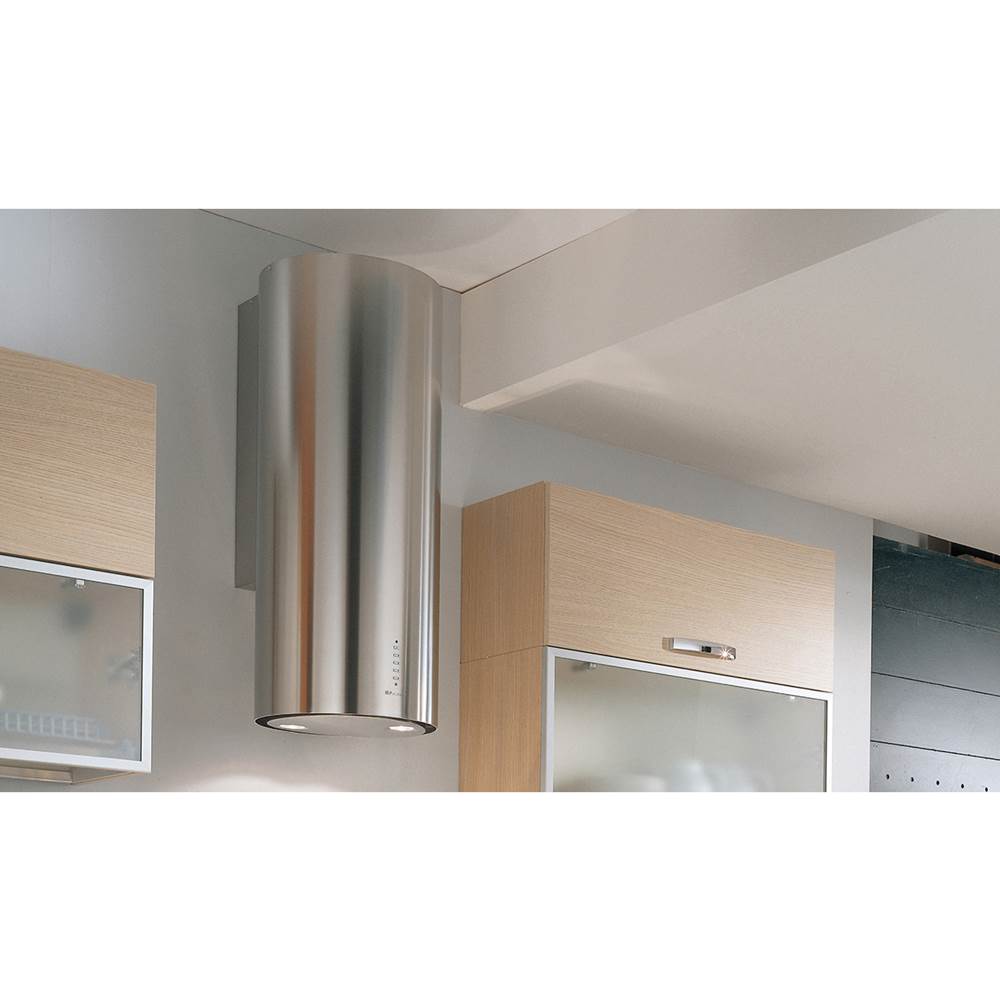 Faber - Round Wall Hood with 600 cfm Pro Class Blower, 15'' Diameter - Stainless Steel