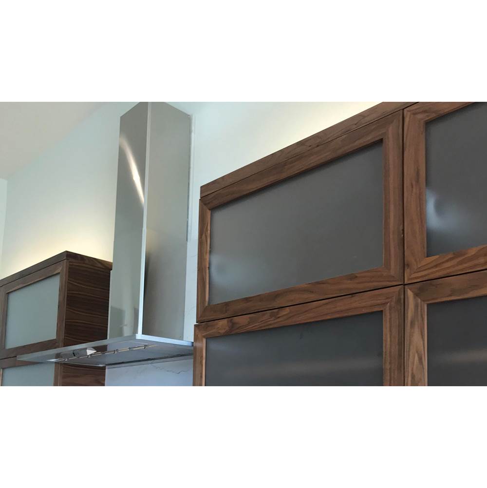 Pyramid Shape Wall Hood with 600 cfm Class Blower, 30'' W