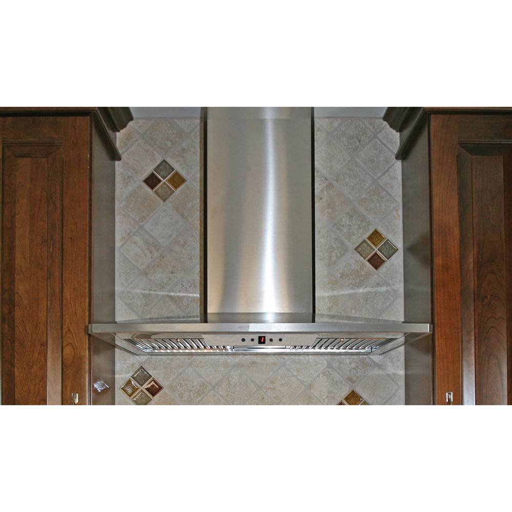 Pyramid Shape Wall Hood with 600 cfm Class Blower, 36'' W
