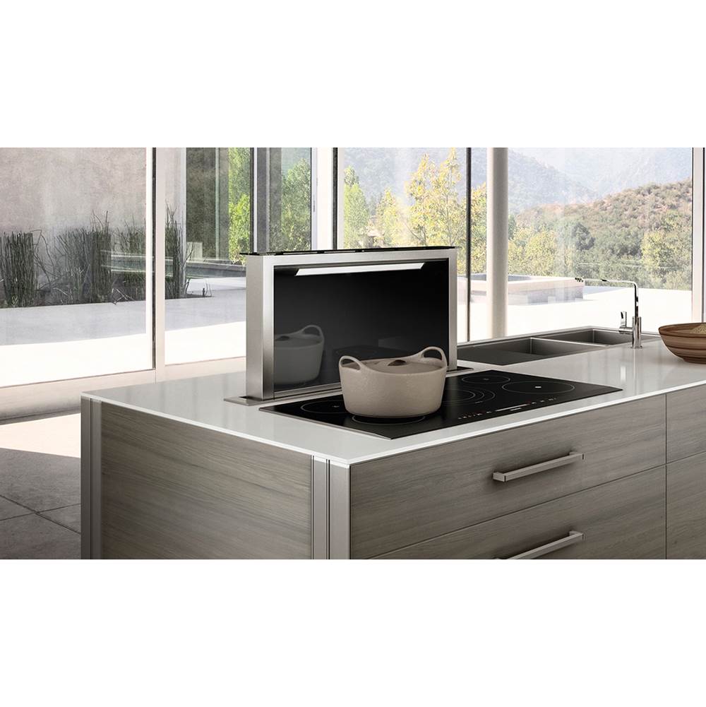 Downdraft Hood, 36'', Black Glass