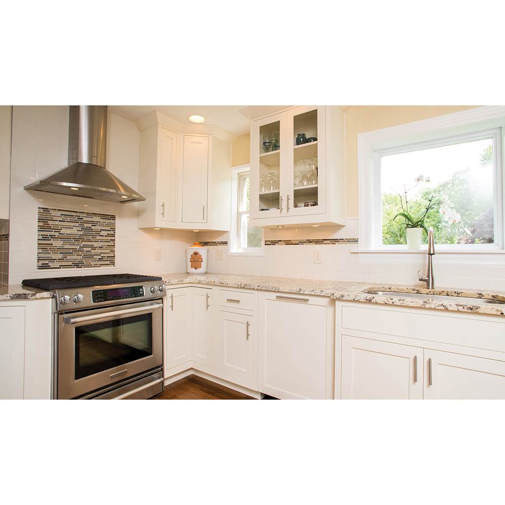 Rounded Pyramid Shape Wall Hood with 600, 395 or 295 VAM Blower, 30'' W, Stainless Steel
