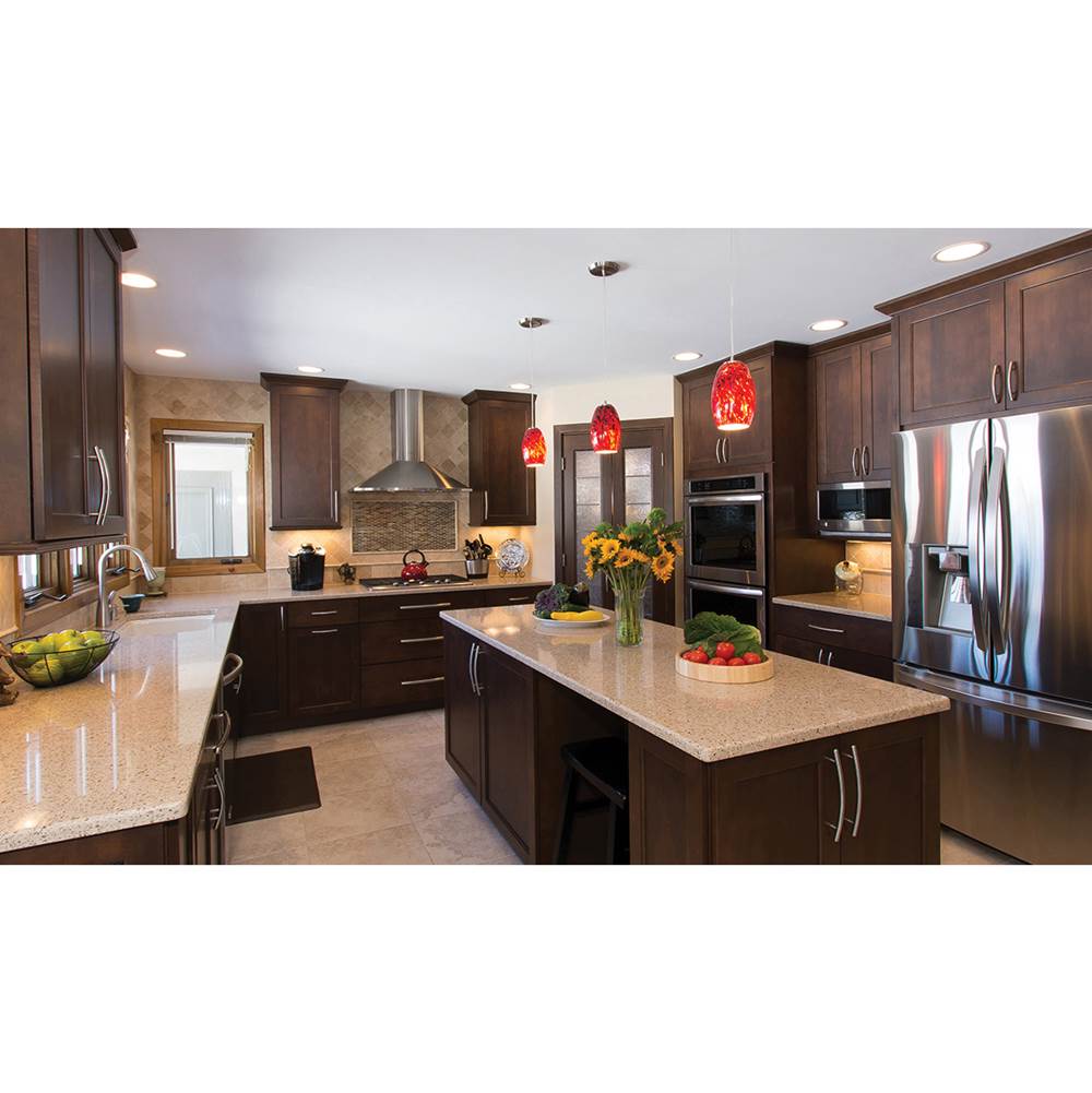 Rounded Pyramid Shape Wall Hood with 600, 395 or 295 VAM Blower, 36'' W, Stainless Steel
