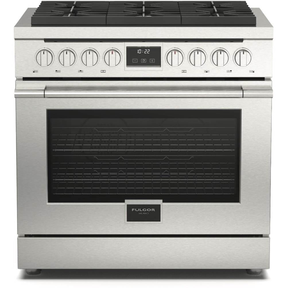 Fulgor Milano - 36'' 400 Accento Pro Series Accento Full Gas Range - Stainless Steel